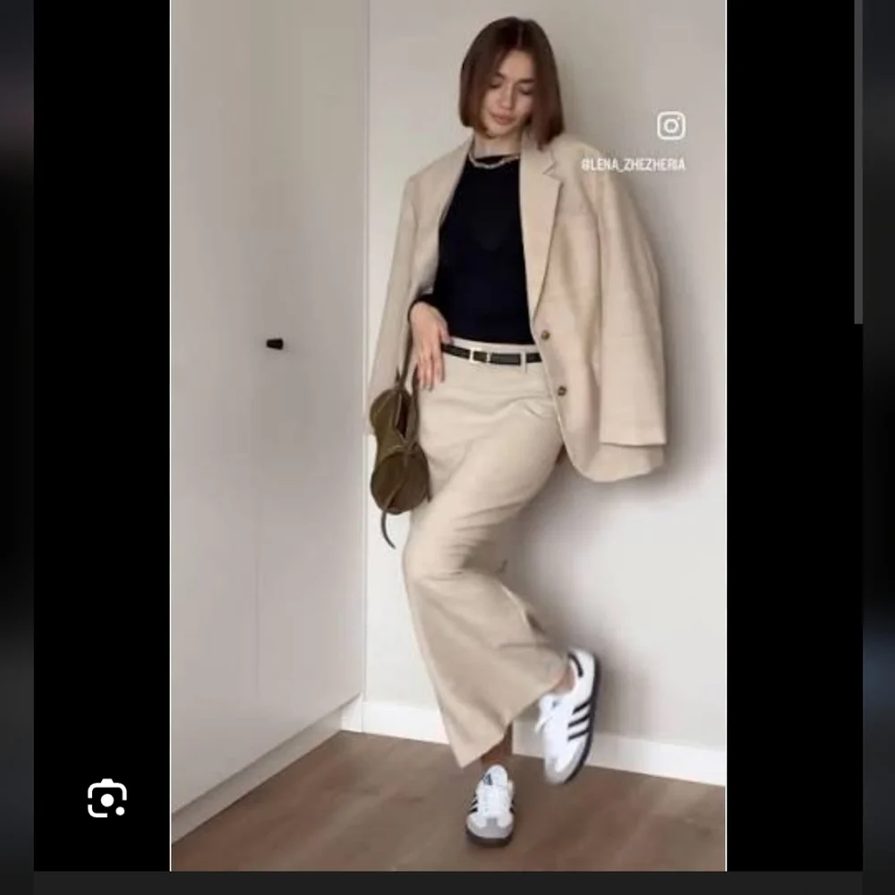 Zara Cream Wool Blend Blazer Skirt Set - Picture 1 of 4